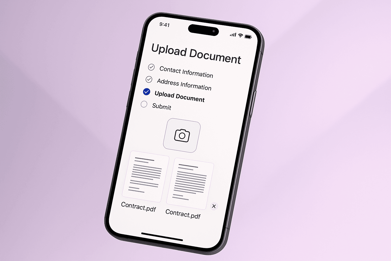 Immigration client using Flowple mobile portal for document collection